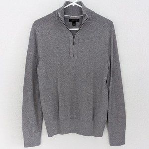 Banana Republic 1/4 Zip Cotton Cashmere Sweater
